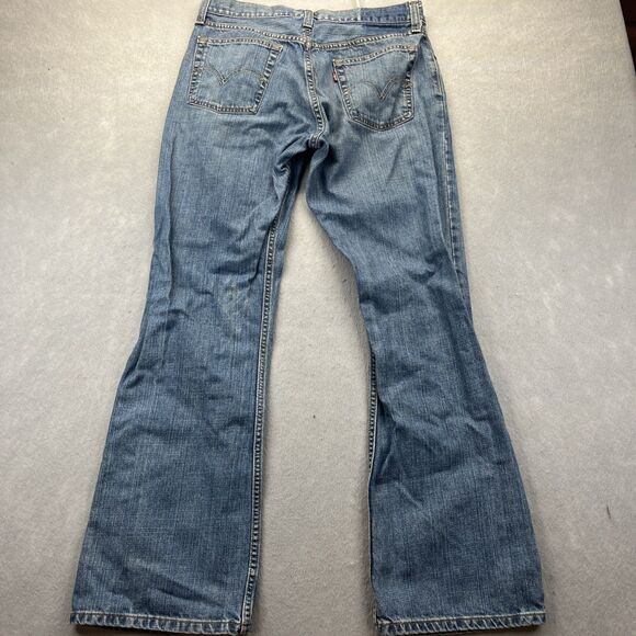 Levis 527 Jeans Mens 34x32 Blue Boot Cut Low Rise Cowboy Western Denim Y2K - Picture 7 of 14